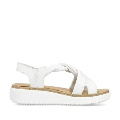 Rieker Women'S Wedge Sandals Snow White