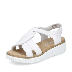 Rieker Women'S Wedge Sandals Snow White