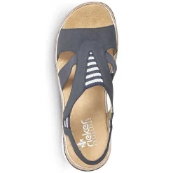 Rieker Women'S Wedge Sandals Pacific Blue