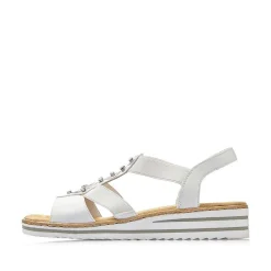 Rieker Women'S Wedge Sandals Pure White