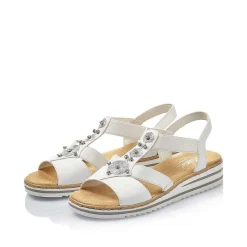 Rieker Women'S Wedge Sandals Pure White