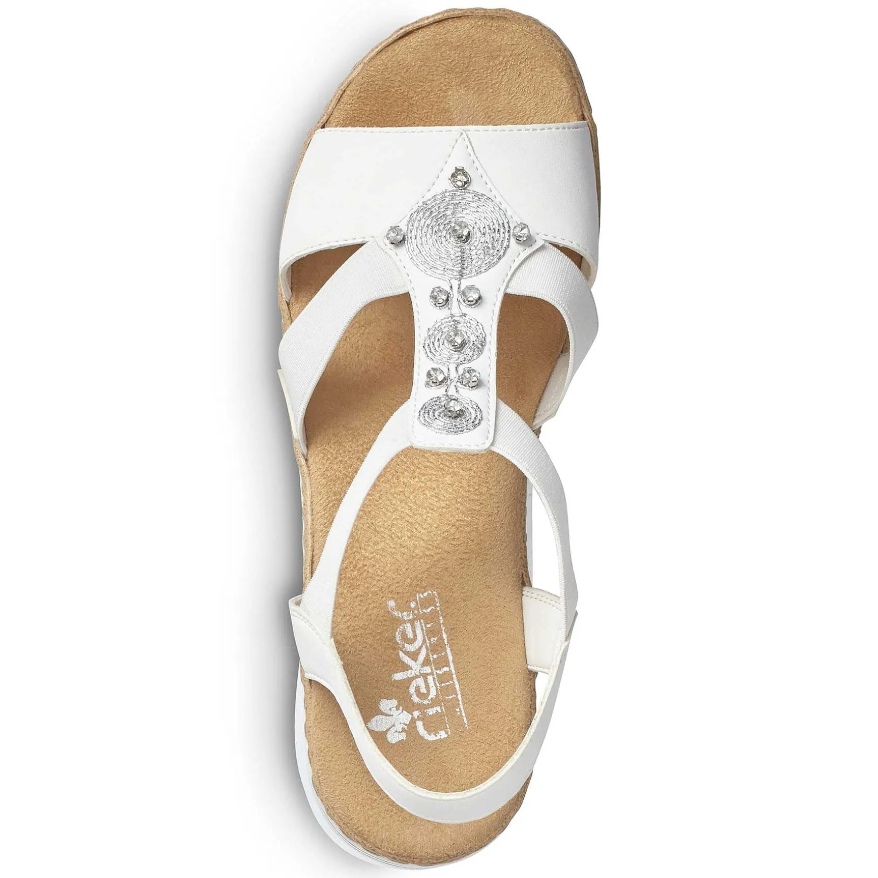Rieker Women'S Wedge Sandals Pure White
