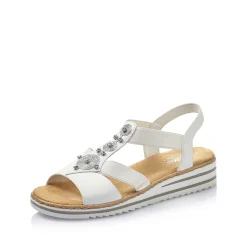 Rieker Women'S Wedge Sandals Pure White