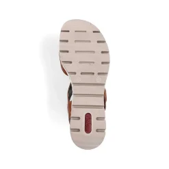 Rieker Women'S Wedge Sandals Chestnut Brown