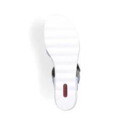 Rieker Women'S Wedge Sandals Sky Blue