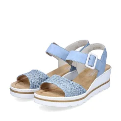 Rieker Women'S Wedge Sandals Sky Blue