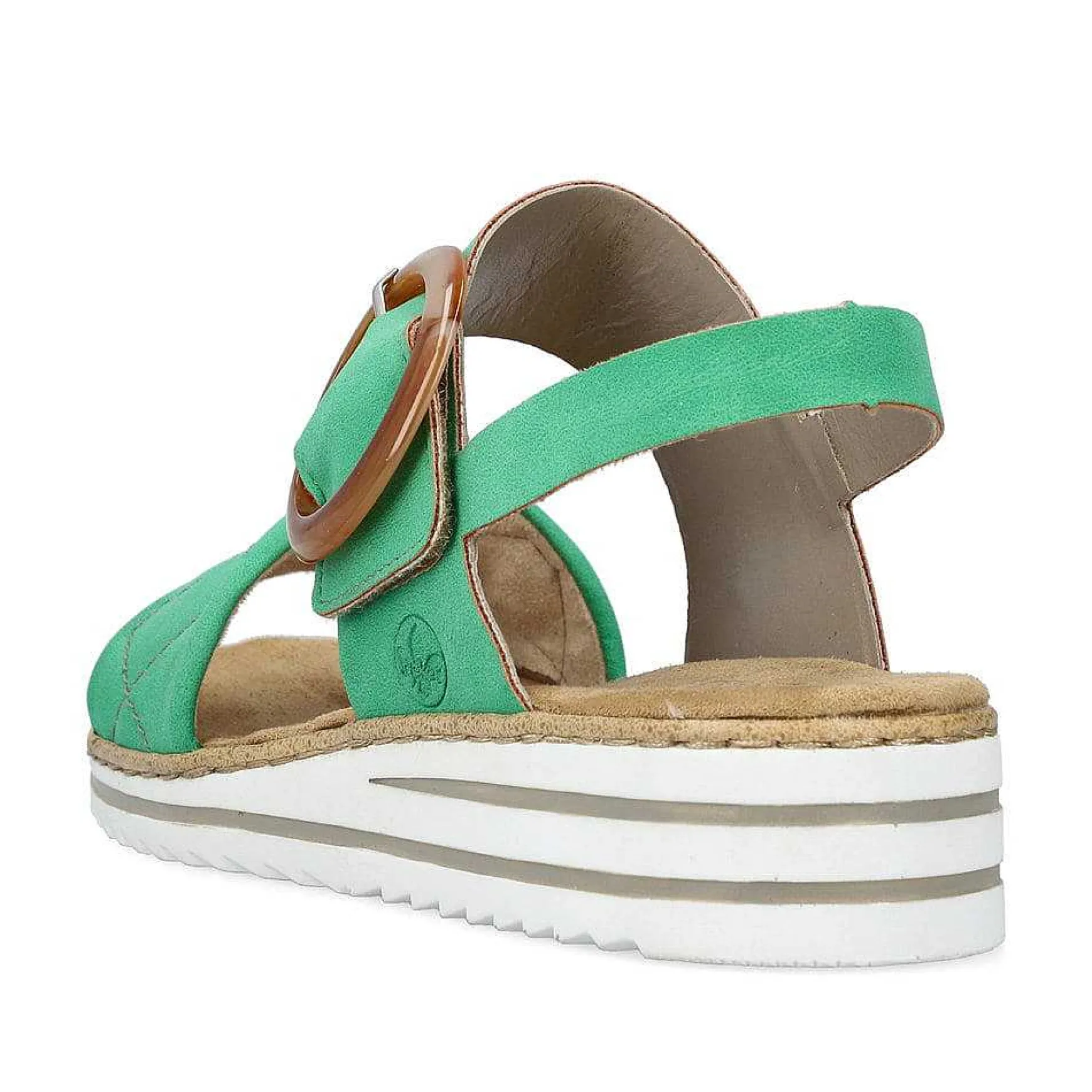 Rieker Women'S Wedge Sandals Leaf Green