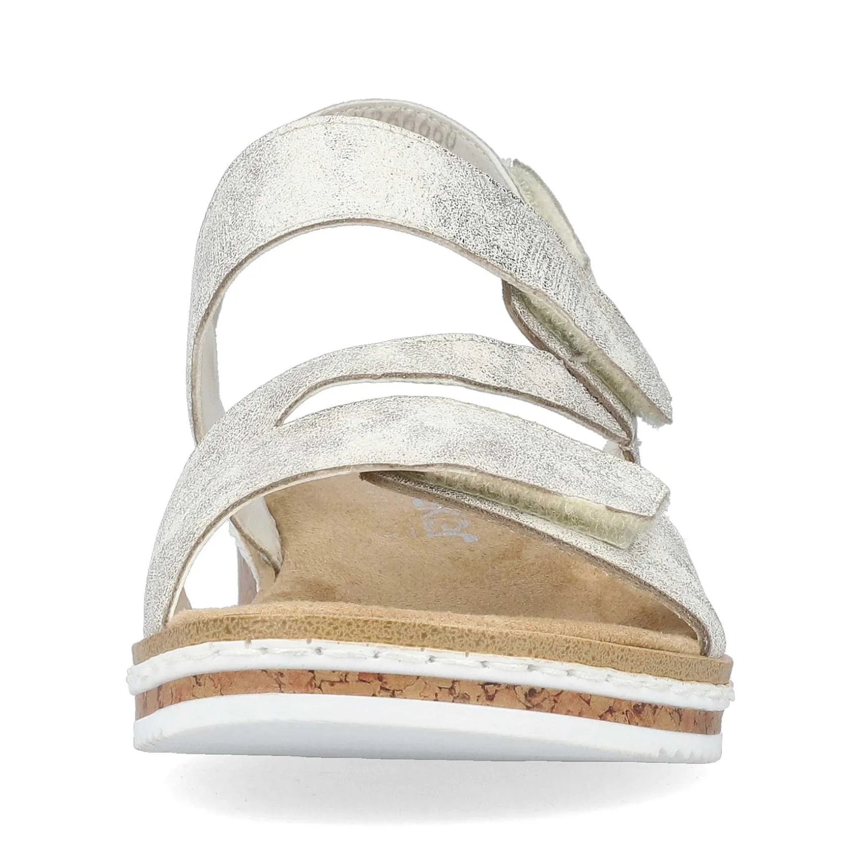 Rieker Women'S Wedge Sandals Silver Metallic