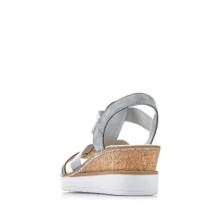Rieker Women'S Wedge Sandals Denim Blue