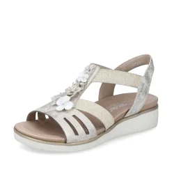 Rieker Women'S Wedge Sandals Light Beige